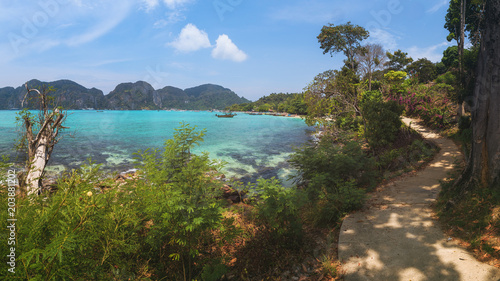 Laem Hin Beach and Ton Sai Bay in Phi Phi Don Island, Krabi Province, Thailand