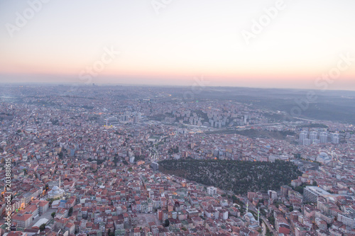 Istanbul view from the tallest building in Europe Sapphire