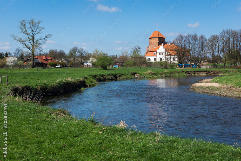 Obraz premium Ruins of a gothic castle in Liw near Wegrow, Masovia, Poland