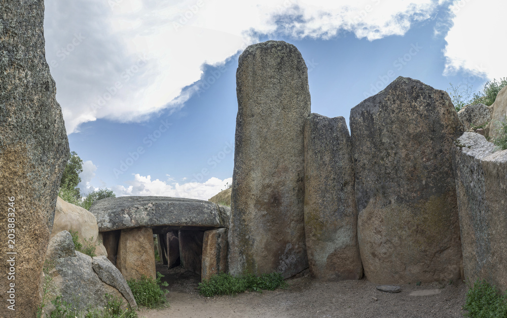 Dolmen of Lacara, funeral chamber, Spain