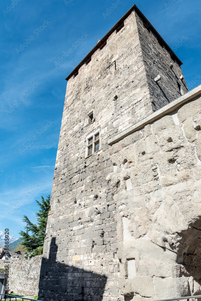 Torre dei Signori di Porta S. Orso in Aosta, Italy