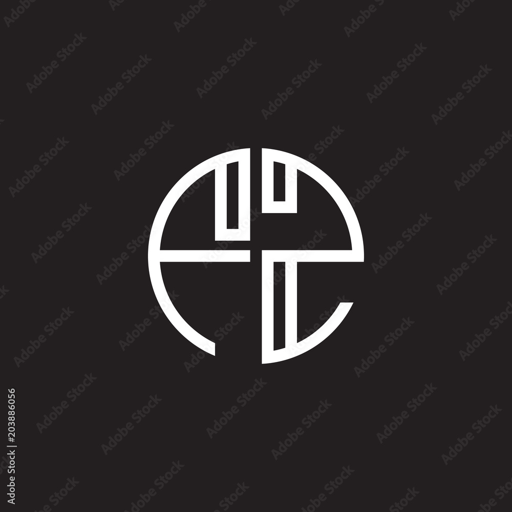 Initial letter FZ, minimalist line art monogram circle shape logo, white color on black background Initial letter FZ, minimalist line art monogram circle shape logo, white color on black background