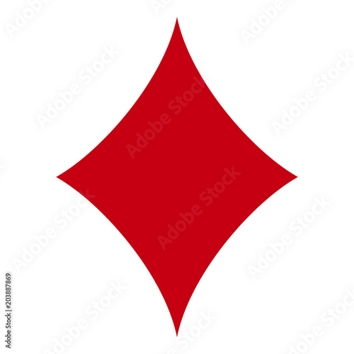 Suit of playing cards. Diamonds. Vector illustration on white background.