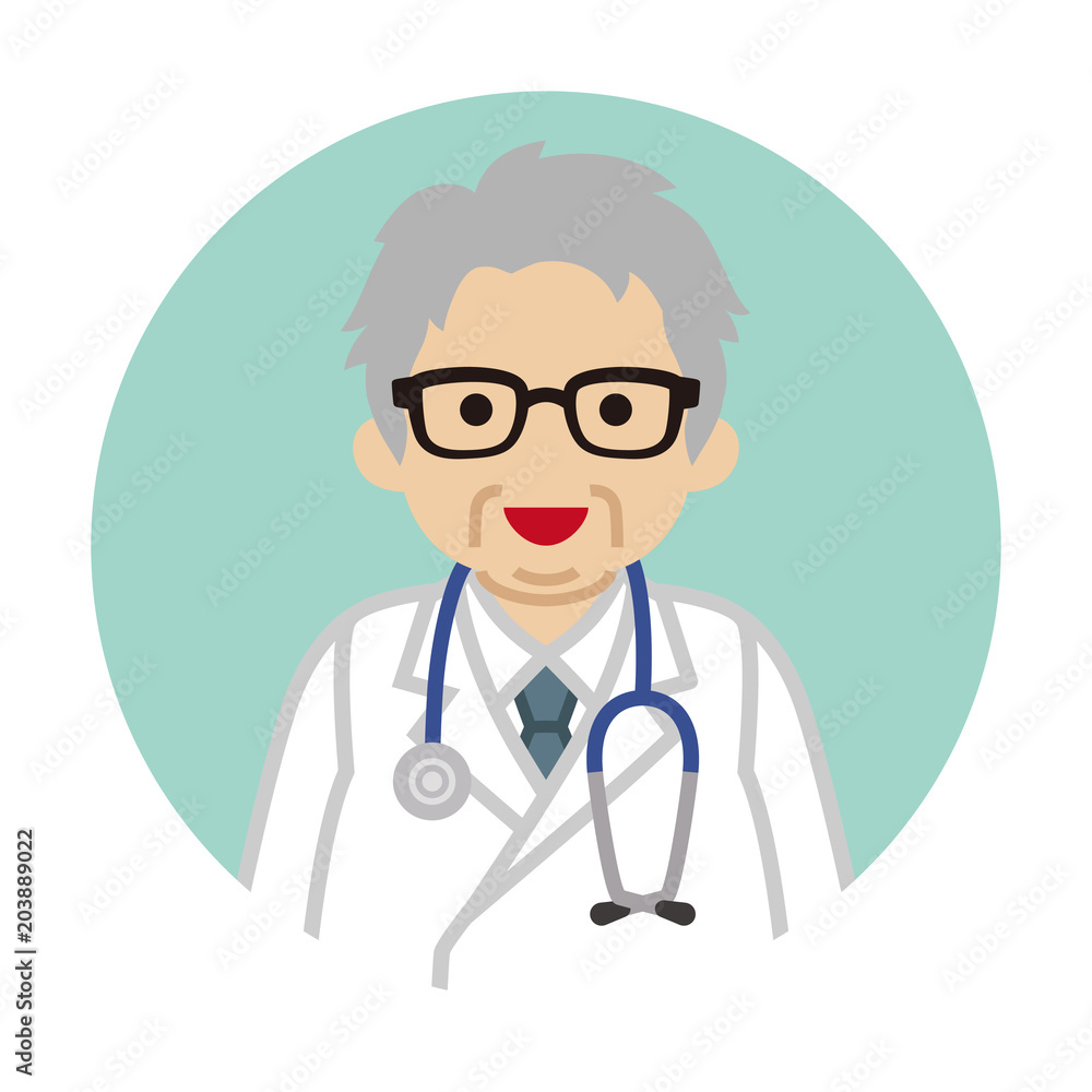 Male Senior Doctor icon