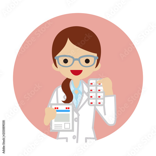 Female pharmacist icon