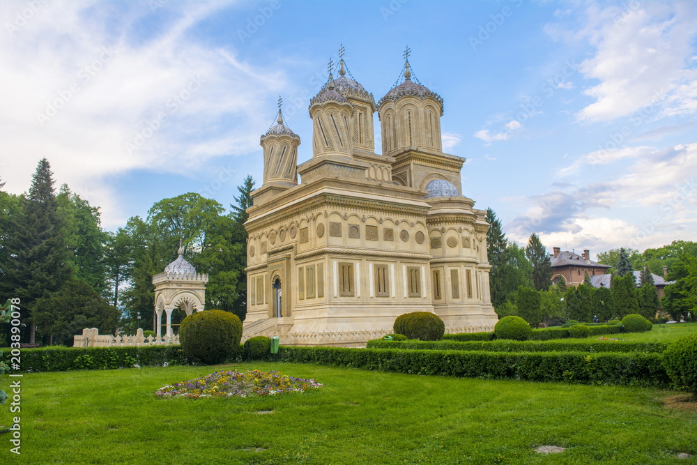 The monastery Curtea de Arges in Arges, Romania.