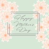 Mother's day greeting card with beautiful flowers