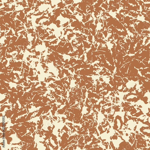 Seamless pattern with texture of crumpled paper. Brown and white colors. Abstract background. Ink and brush. Hand drawn. Vector illustration.
