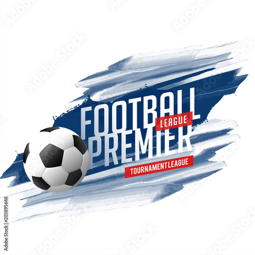abstract football banner with paint stroke background