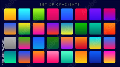 bright colorful gradients background huge set