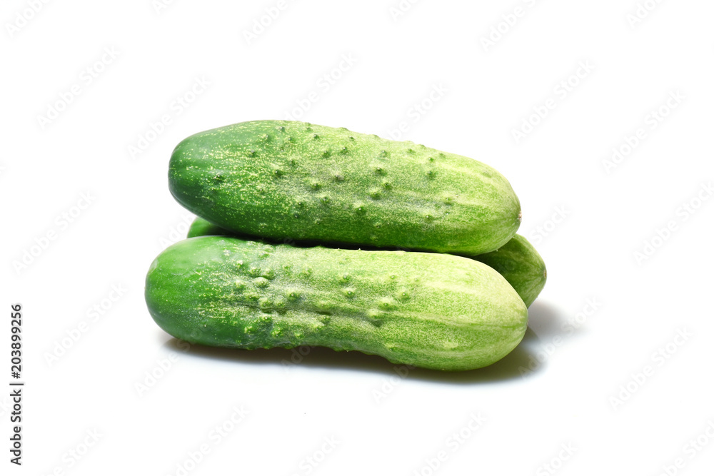 cucumbers isolated on white background cucumbers isolated on white background
