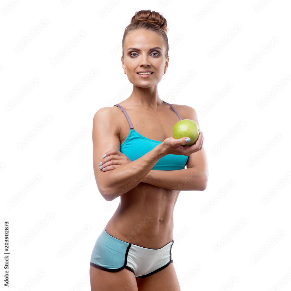 Blond girl with beautiful figure, sport, fitness model. Blond girl with beautiful figure, sport, fitness model.