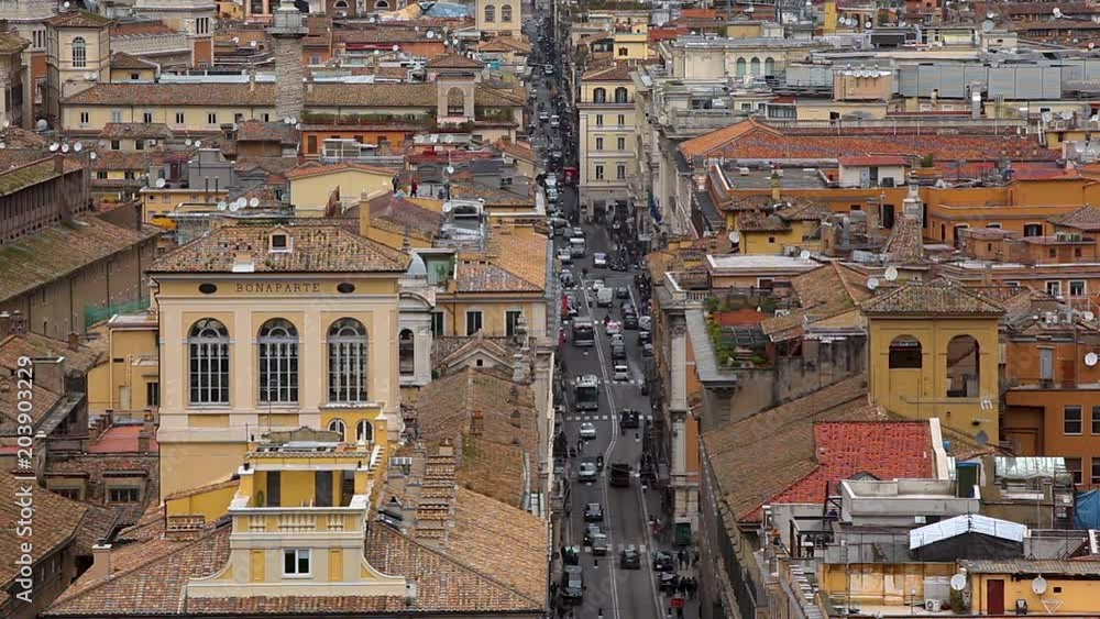 View on the rooftops of Rome, Italy. Rome skyline. View on the rooftops of Rome, Italy. Rome skyline.