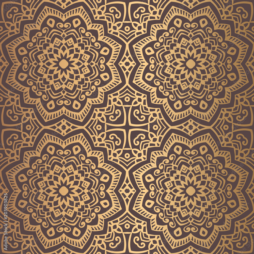 Golden Arabesque Pattern Golden Arabesque Pattern