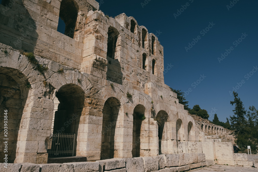 Odeon of Herodes Atticus under the Athenian Acropolis,Greece