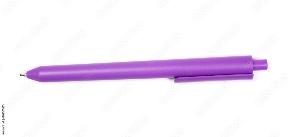 Pen isolated on white background, top view Pen isolated on white background, top view