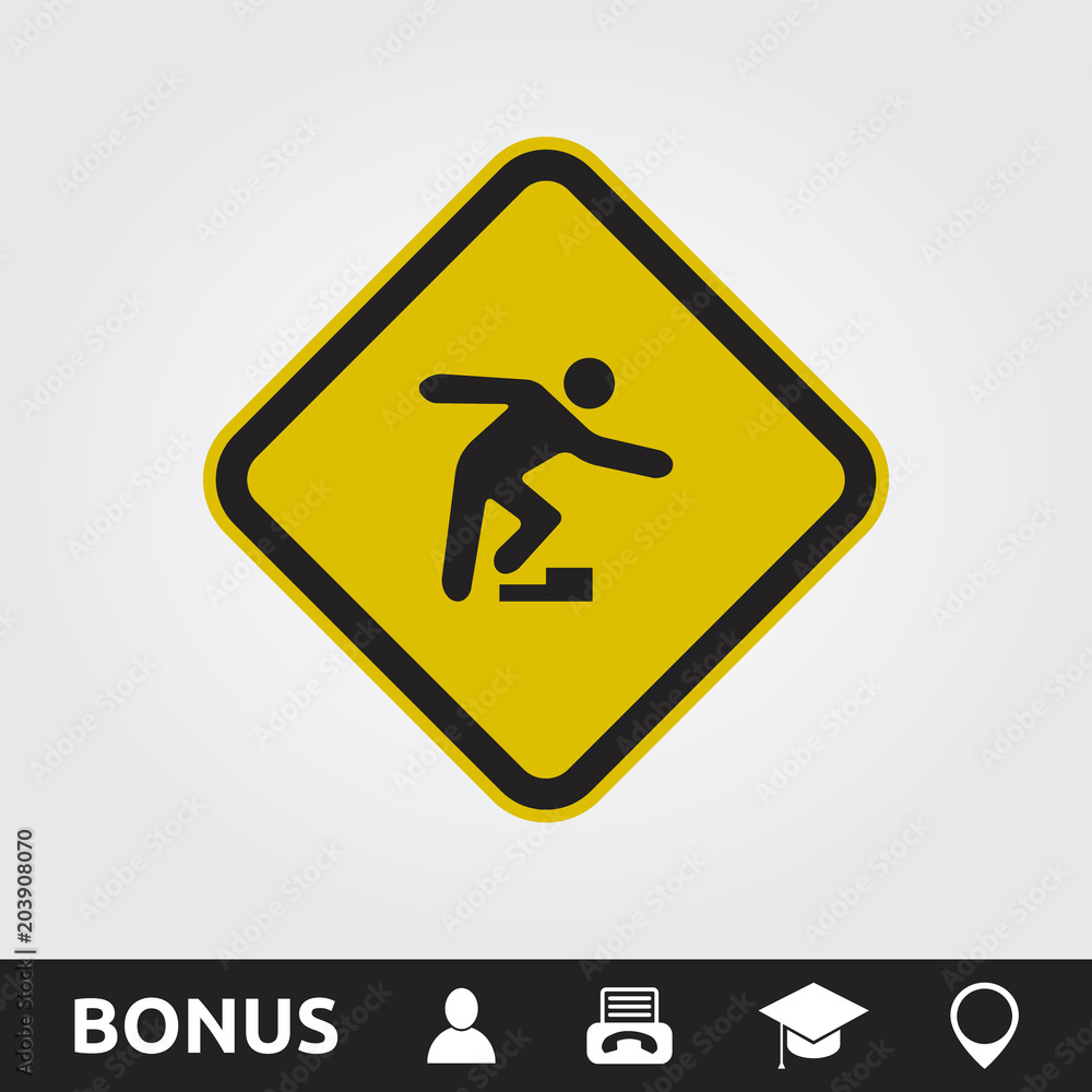 Watch your step square sign Watch your step square sign