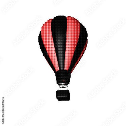 Hot air balloon. Isolated o...