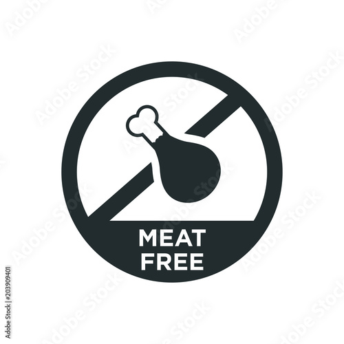 Meat free icon. Vector illustration.