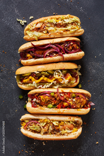 Fotografie Homemade Hot Dogs