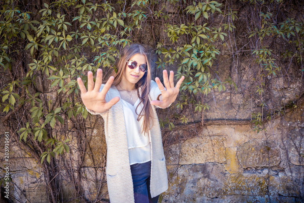 outdoor portrait of a teenage girl outdoor portrait of a teenage girl