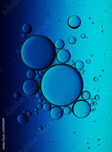 Oil Bubbles Isolated on White Background, Closeup Collagen Emulsion in Water. Illustration. Gold Serum Droplets.