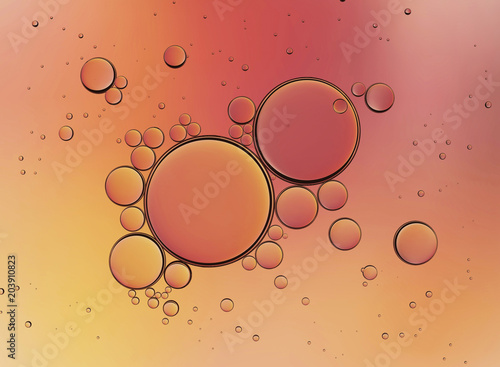 Wallpaper Mural Oil Bubbles Isolated on White Background, Closeup Collagen Emulsion in Water. Illustration. Gold Serum Droplets. Torontodigital.ca