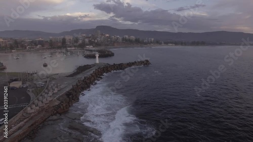 Wallpaper Mural aerial footage of Wollongong lighthouse Torontodigital.ca