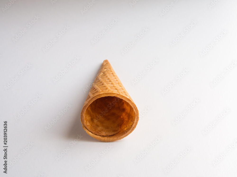 Ice cream cone on white background Ice cream cone on white background