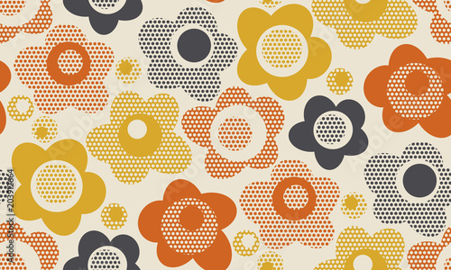 creative vintage stylized floral seamless pattern.