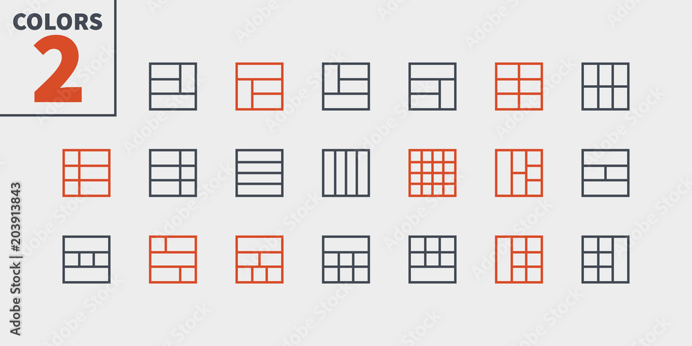 Layout UI Pixel Perfect Well-crafted Vector Thin Line Icons 48x48 Ready for 24x24 Grid for Web Graphics and Apps with Editable Stroke. Simple Minimal Pictogram Part 3-6 Layout UI Pixel Perfect Well-crafted Vector Thin Line Icons 48x48 Ready for 24x24 Grid for Web Graphics and Apps with Editable Stroke. Simple Minimal Pictogram Part 3-6