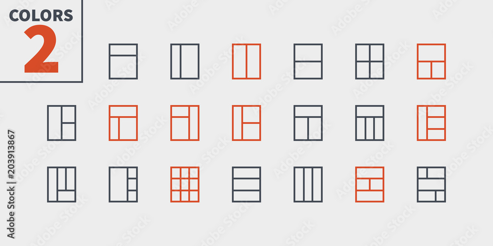 Layout UI Pixel Perfect Well-crafted Vector Thin Line Icons 48x48 Ready for 24x24 Grid for Web Graphics and Apps with Editable Stroke. Simple Minimal Pictogram Part 5-6 Layout UI Pixel Perfect Well-crafted Vector Thin Line Icons 48x48 Ready for 24x24 Grid for Web Graphics and Apps with Editable Stroke. Simple Minimal Pictogram Part 5-6