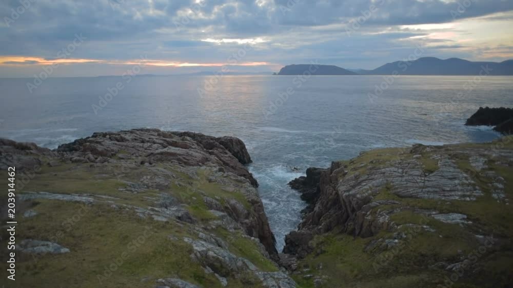 beautiful landscape in Fanad, Ireland during sunset beautiful landscape in Fanad, Ireland during sunset