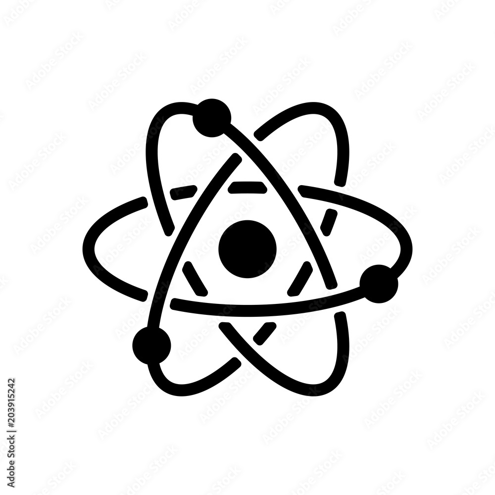 scientific atom symbol, simple icon scientific atom symbol, simple icon