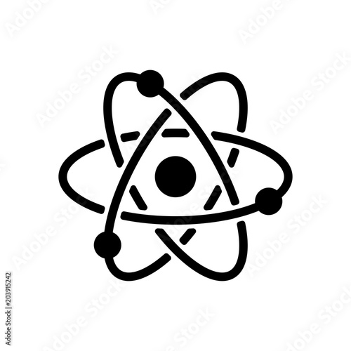 scientific atom symbol, simple icon