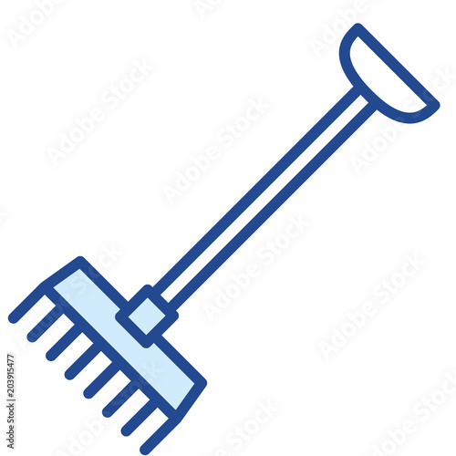 Rechen / Harke Vector Icon Illustration