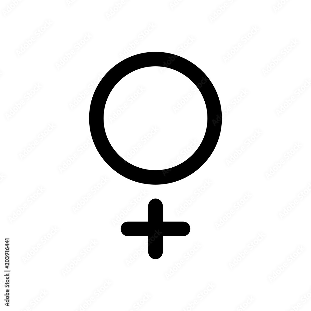 gender symbol. linear symbol. simple women icon gender symbol. linear symbol. simple women icon