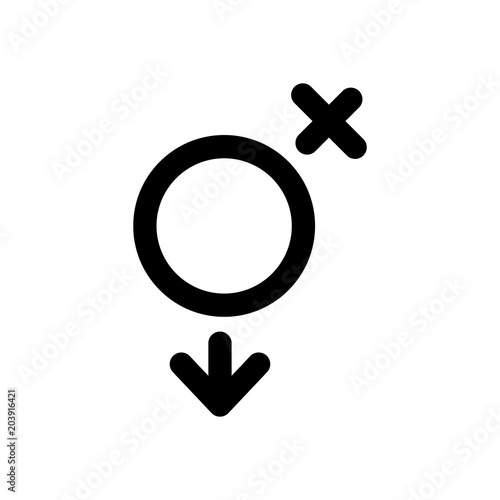 gender symbol. linear symbol. simple transgender icon