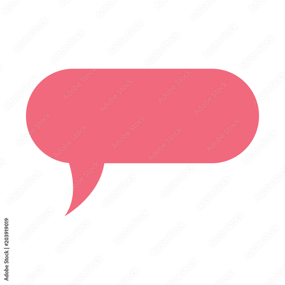 pink speech bubble icon over white background, vector illustration pink speech bubble icon over white background, vector illustration