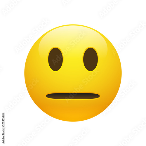 Vector Emoji yellow neutral face