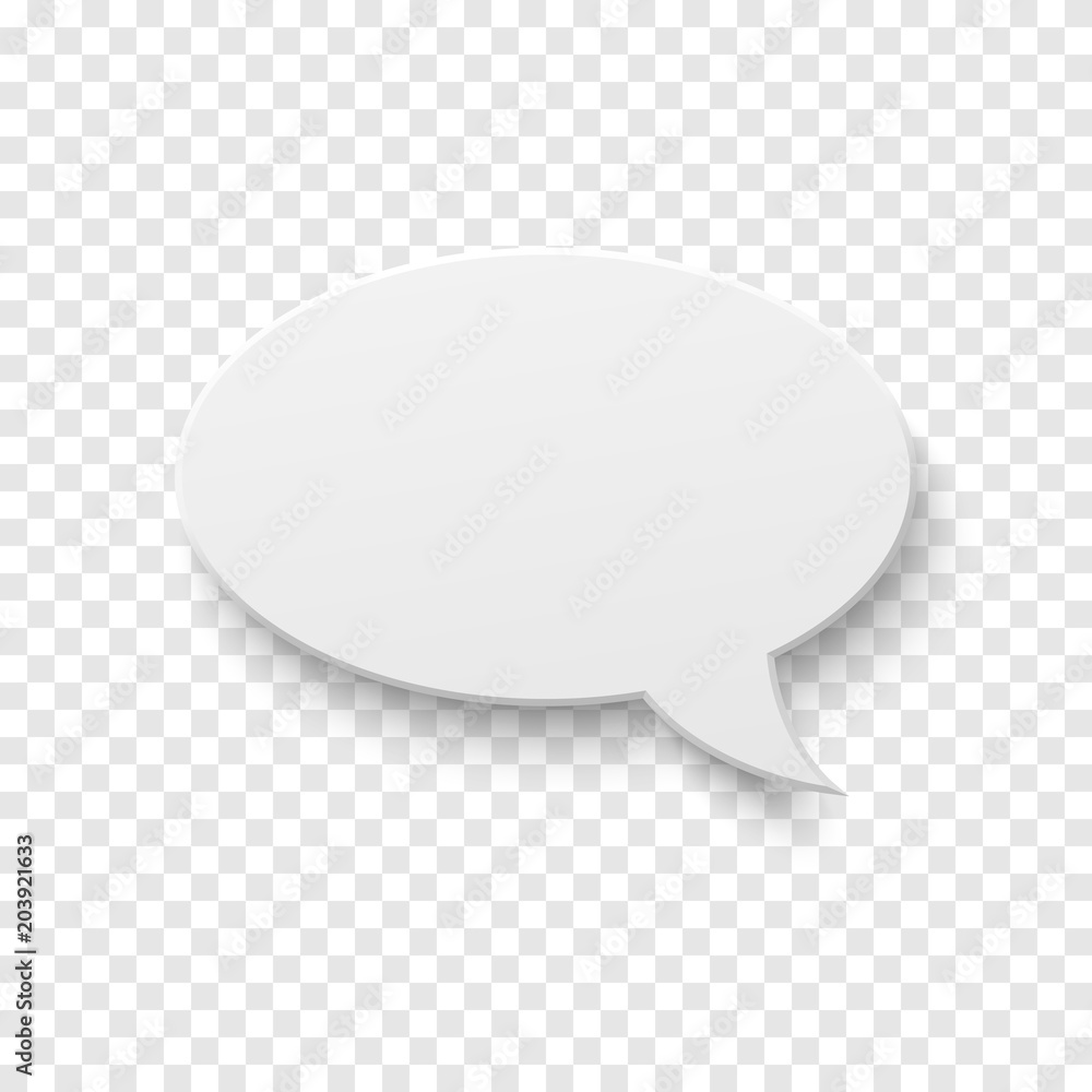 Vector white blank paper speech bubble Vector white blank paper speech bubble