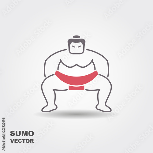 Vector illustration of sumo wrestler