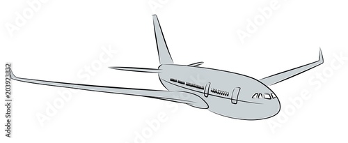 Набросок пассажирского лайнера. 