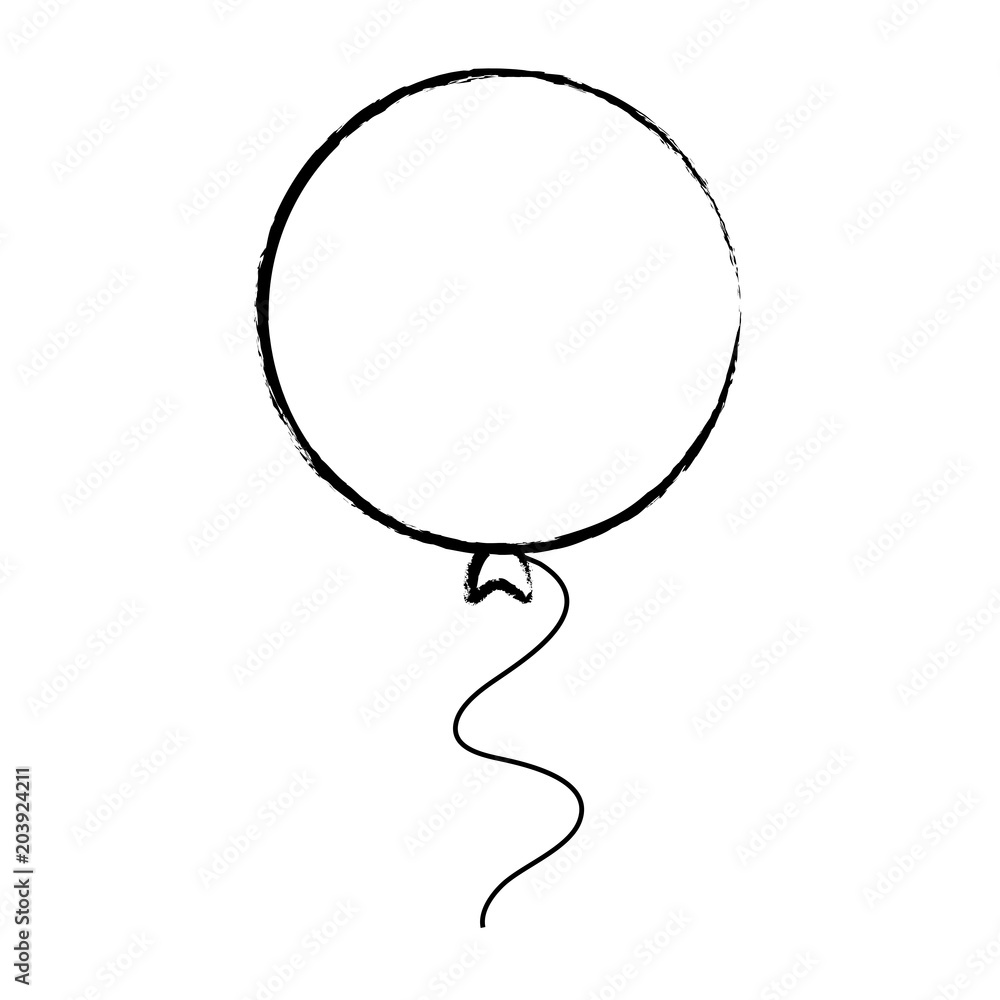 sketch of balloon icon over white background, vector illustration sketch of balloon icon over white background, vector illustration