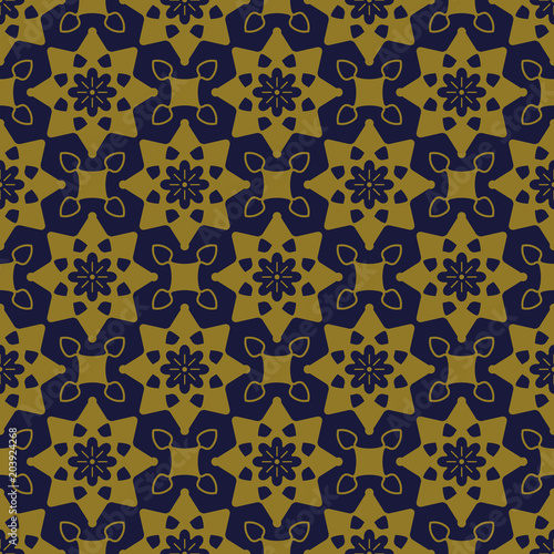 Antique seamless background Round Curve Star Cross Frame Flower