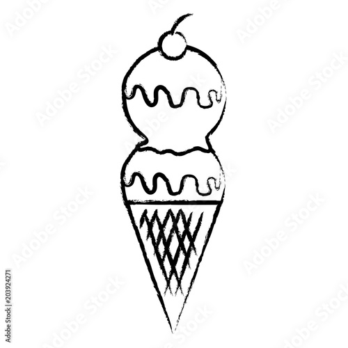 ice cream icon over white background, vector illustration