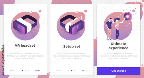 Flat Design Oneboarding Concepts 4