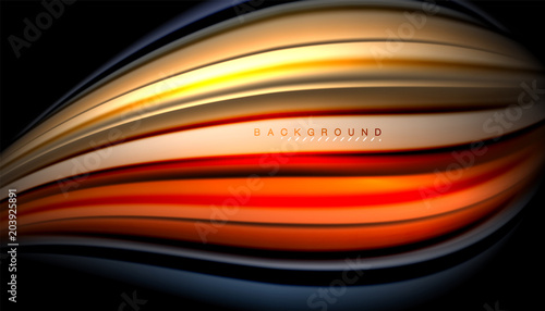 Abstract wave lines fluid color stripes