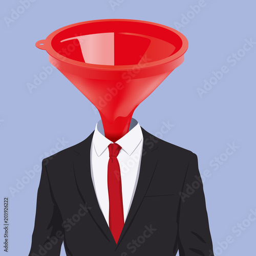 propagande - entonnoir - concept - information - info - opinion - fake news - réseau social
