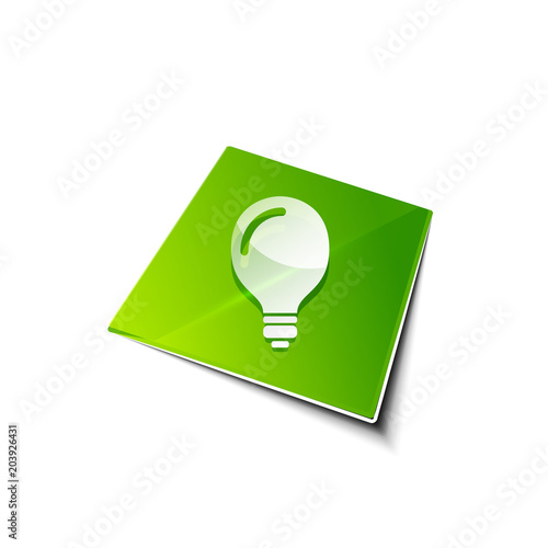 Light bulb, new idea concept web button